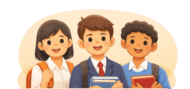 학생 캐릭터 일러스트